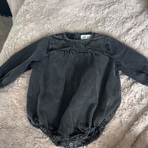 KINKIN 3T Romper in Charcoal Denim